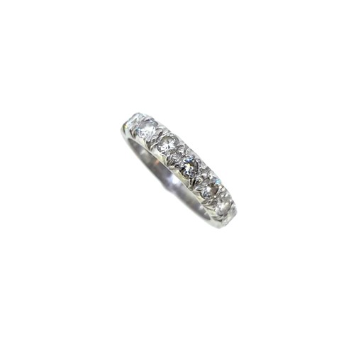 Lot 229 - An 18ct white gold diamond half eternity style ring