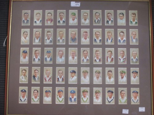 Lot 173 - Players Cricketers, 1935, a framed set of...