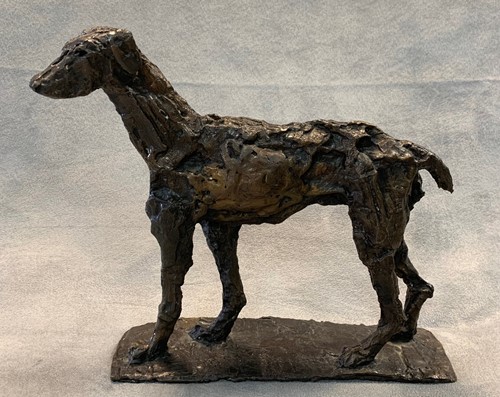 Lot 149 - Bronze greyhound, 21.5 x 27 x 5cm