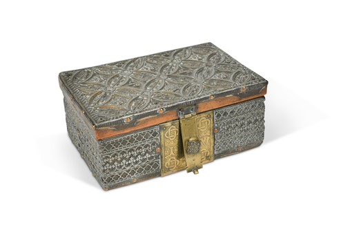 Lot 623 - A Medieval style table casket, probably late 18th or early 19th century