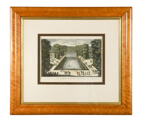 Lot 524 - A collection of four hand-coloured engravings of French gardens, 18th century