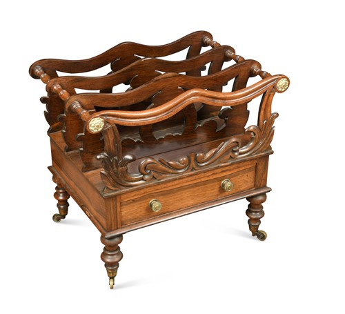 Lot 564 - A William IV rosewood canterbury