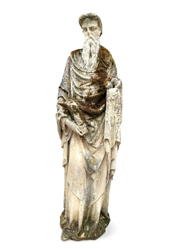 Lot 636 - A Seventeenth Century limestone figure of  a Saint or Apostle