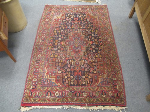 Lot 739 - Two rugs, one beige/sand ground, 193 x 114cm...