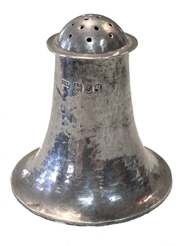 Lot 320 - A George V silver Arts & Crafts caster, mark of the Guild of Handicraft
