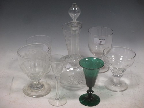 Lot 102 - Ten various 19th mainly 19th century rummers...