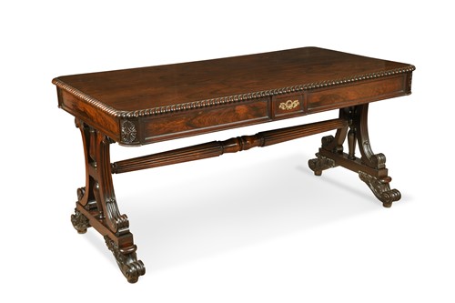 Lot 538 - George IV rosewood library table