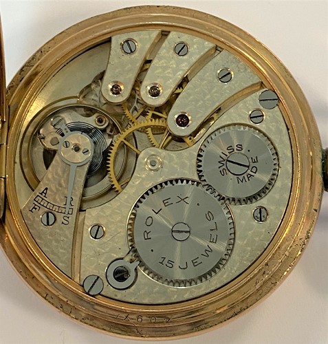 Lot 292 - Rolex - A gold-plated half hunter pocket watch