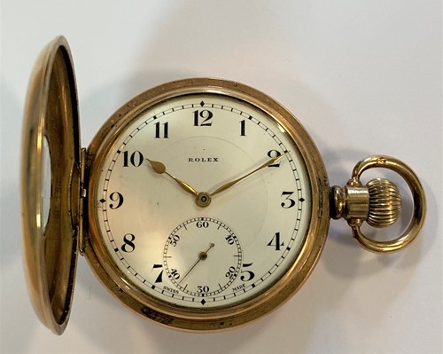Lot 292 - Rolex - A gold-plated half hunter pocket watch