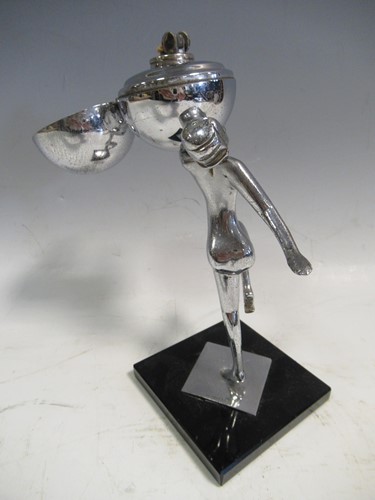 Lot 27 - An Art Deco chrome figural table lighter