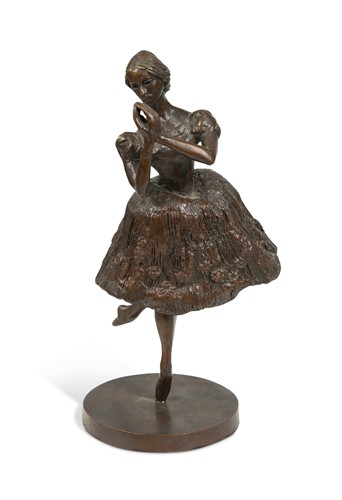 Lot 132 - A 20th century bronze model of a ballerina signed Hemfield