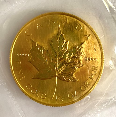 Lot 76 - A Canadian 0.5oz Maple Leaf ($20)