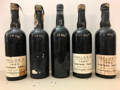 Lot 1226 - Taylor's vintage port 1960, 9 bottles, in...