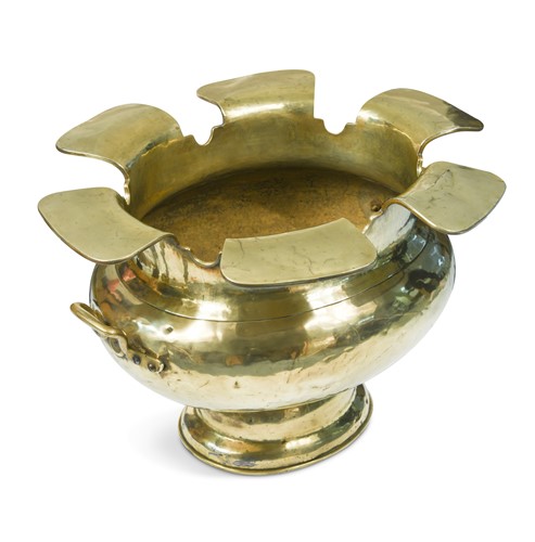 Lot 451 - A brass wine cooler, 19th century