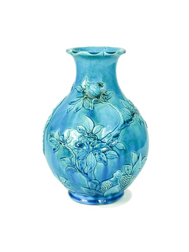 Lot 368 - A Chinese turquoise glazed porcelain vase, Qing Dynasty, 19th century