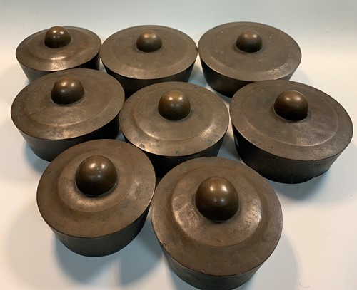 Lot 157A - 8 Thai bronze graduated gongs