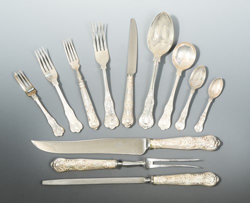 Lot 470 - An impressive 159 piece set of 20th century silver cutlery and flatware