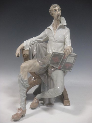 Lot 14 - A large Lladro figure of Don Quixote, 30cm high