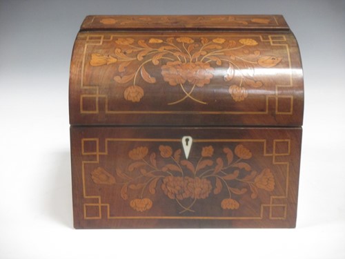 Lot 30 - A 19th century Dutch marquetry decanter box