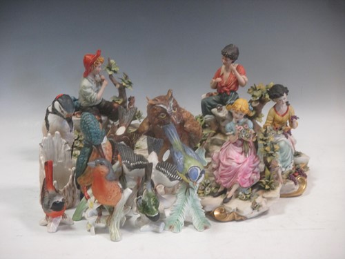 Lot 74 - A collection of Goebel birds and Capodimonte...