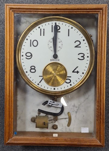 Lot 246 - Brillie (France) electric master clock, with...