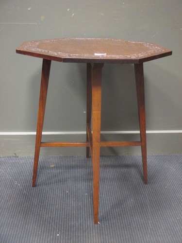 Lot 679 - A Lakeland School oak occasional table, the...