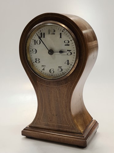 Lot 254 - A Sychronome electric mahogany balloon shaped...