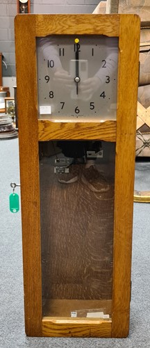 Lot 263 - Sychronome Minute Master oak wall clock,...
