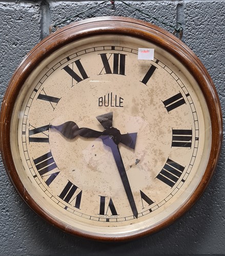 Lot 264 - Circular Bulle mahogany case wall clock with...