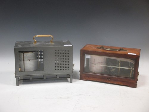 Lot 266 - A mahogany cased barograph, early 20th century,...