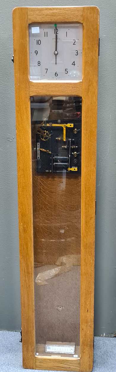 Lot 268 - Synchronome electric master clock, pale oak