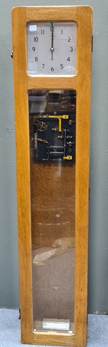 Lot 268 - Synchronome electric master clock, pale oak...