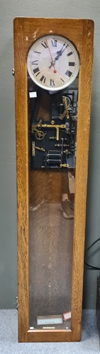 Lot 272 - Synchronome electric master clock, rounded...