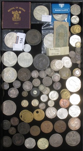 Lot 154 - A collection of old coinage, various dates and...