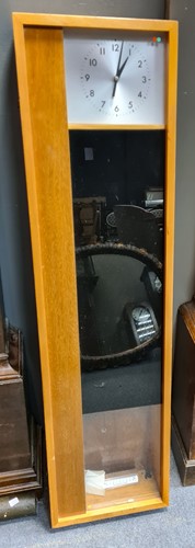 Lot 295 - A pale wood Synchronome wide case electric...