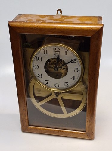 Lot 303 - ATO mahogany electric master clock with...