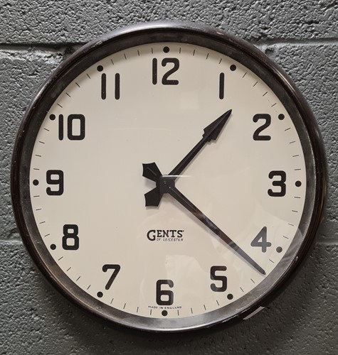 Lot 371 - Two Gents of Leicester bakelite slave clocks,...