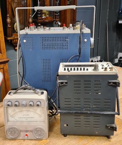 Lot 315 - An oscilloscope, a volt and ammeter, and a...