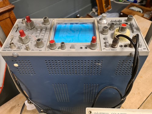 Lot 315 - An oscilloscope, a volt and ammeter, and a...