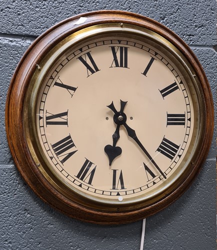 Lot 325 - Two Sychronome mains clocks, one with turned...