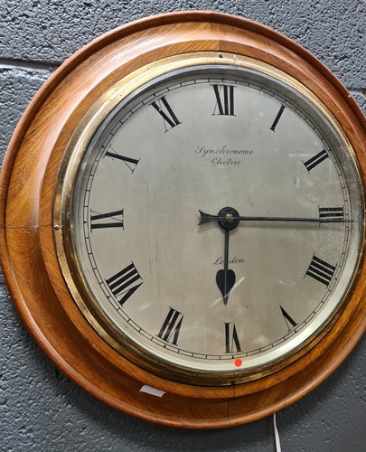 Lot 326 - Three Sychronome slave clocks: one with...
