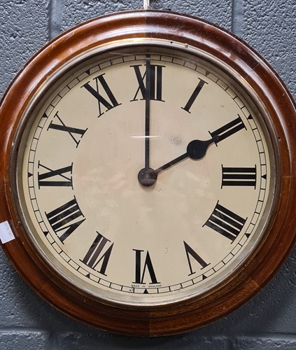 Lot 334 - Three electric wall clocks: Gent of Leicester,...