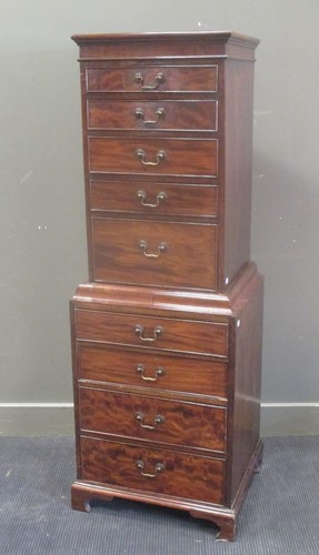 Lot 603 - An early 20th century mahogany narrow chest on...