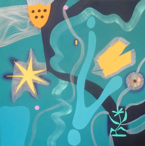 Lot 517 - Guy Hindley, modern oil on canvas, 152 x 152cm