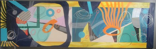 Lot 518 - Guy Hindley, large modern oil on canvas, 90 x...