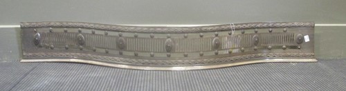 Lot 619 - A Regency polished steel fire fender, 17 x 120cm