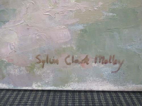 Lot 510 - Sylvie Clark Molloy, Sea cliff, Oil on canvas,...