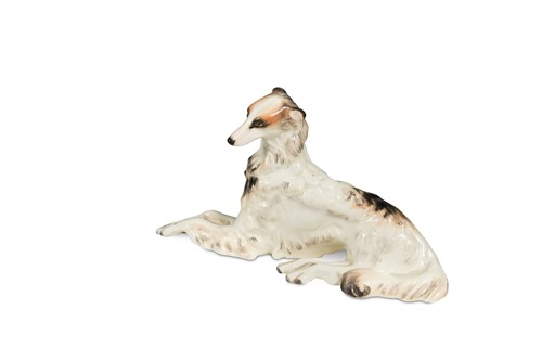 Lot 77 - A Wedgwood model of a recumbent Borzoi