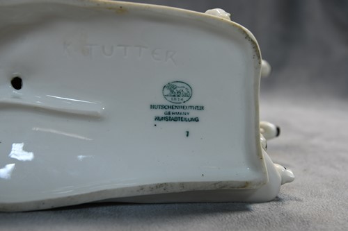 Lot 75 - Karl Tutter for Hutschenreuther, a brace of running Borzoi