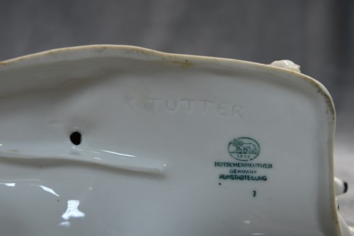 Lot 75 - Karl Tutter for Hutschenreuther, a brace of running Borzoi